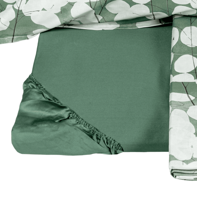 LUNARIA Bettüberwurf-und Bettlaken-Set