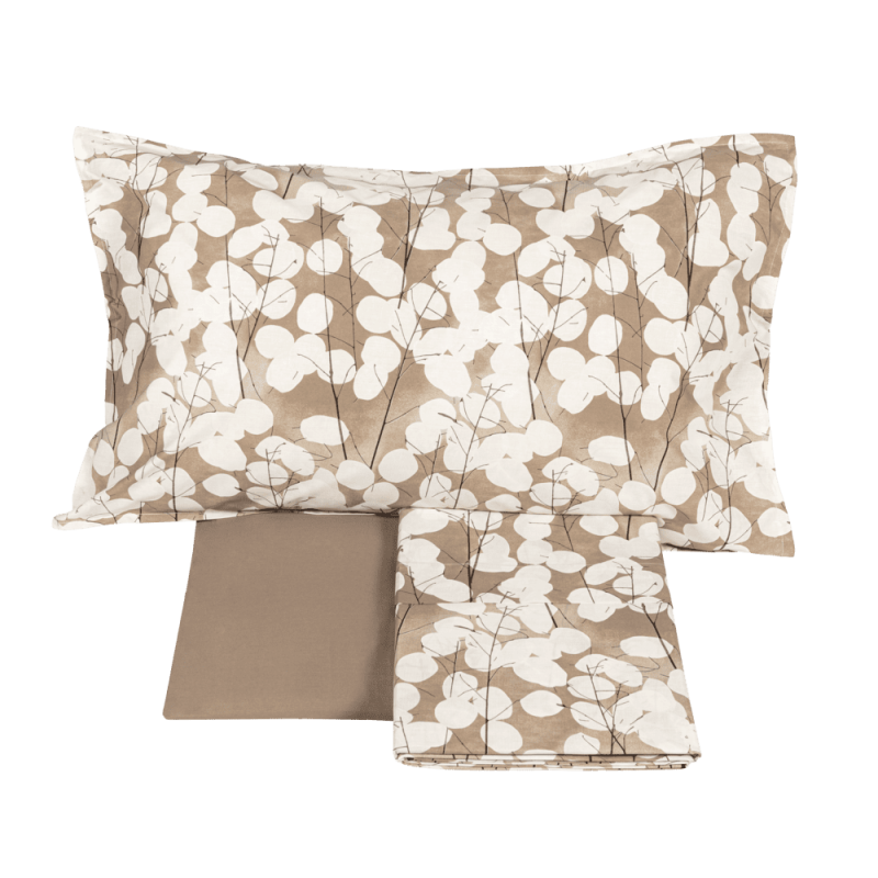 LUNARIA Bettüberwurf-und Bettlaken-Set