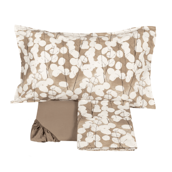 LUNARIA Bettüberwurf-und Bettlaken-Set