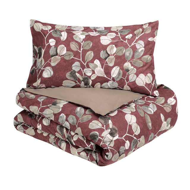 Set Copripiumino 3 Pezzi 240x260cm - Percalle Di Cotone Morbido Modello Fiammeggiante - Foto 10