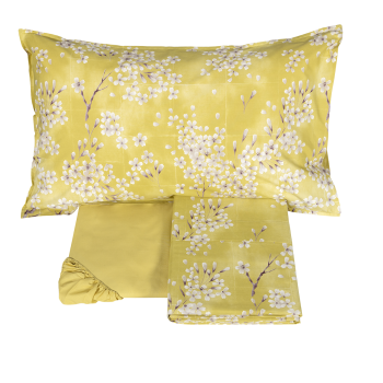 KIMONO Bettüberwurf-und Bettlaken-Set