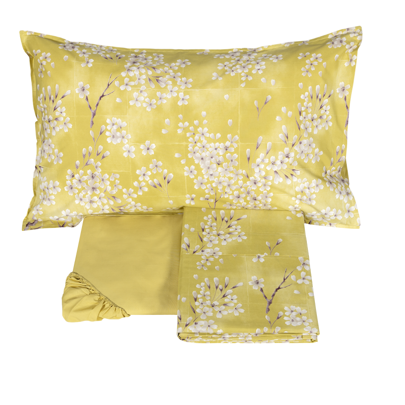 KIMONO Bettüberwurf-und Bettlaken-Set